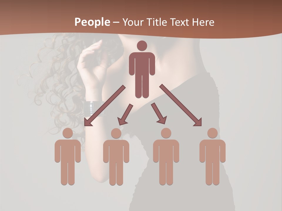 Attractive Girl White PowerPoint Template