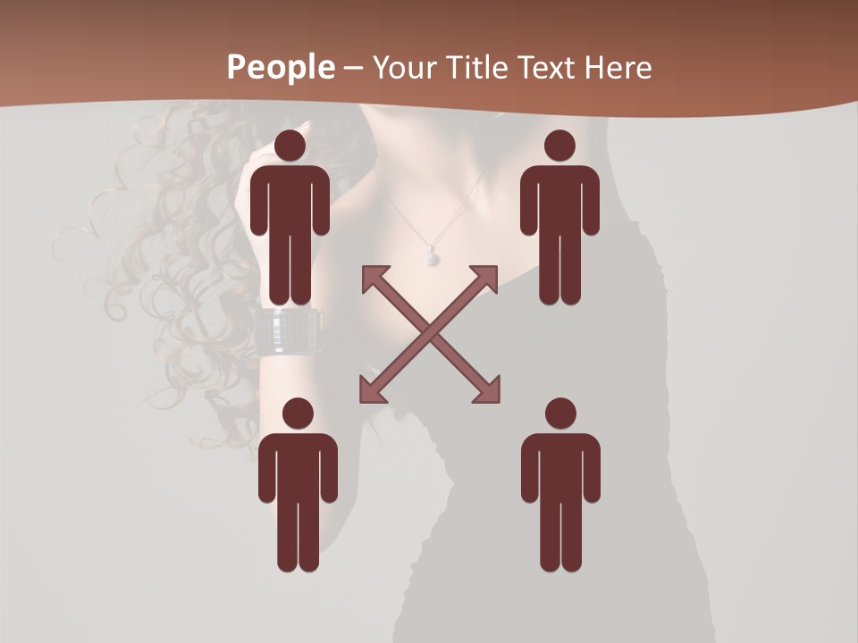 Attractive Girl White PowerPoint Template