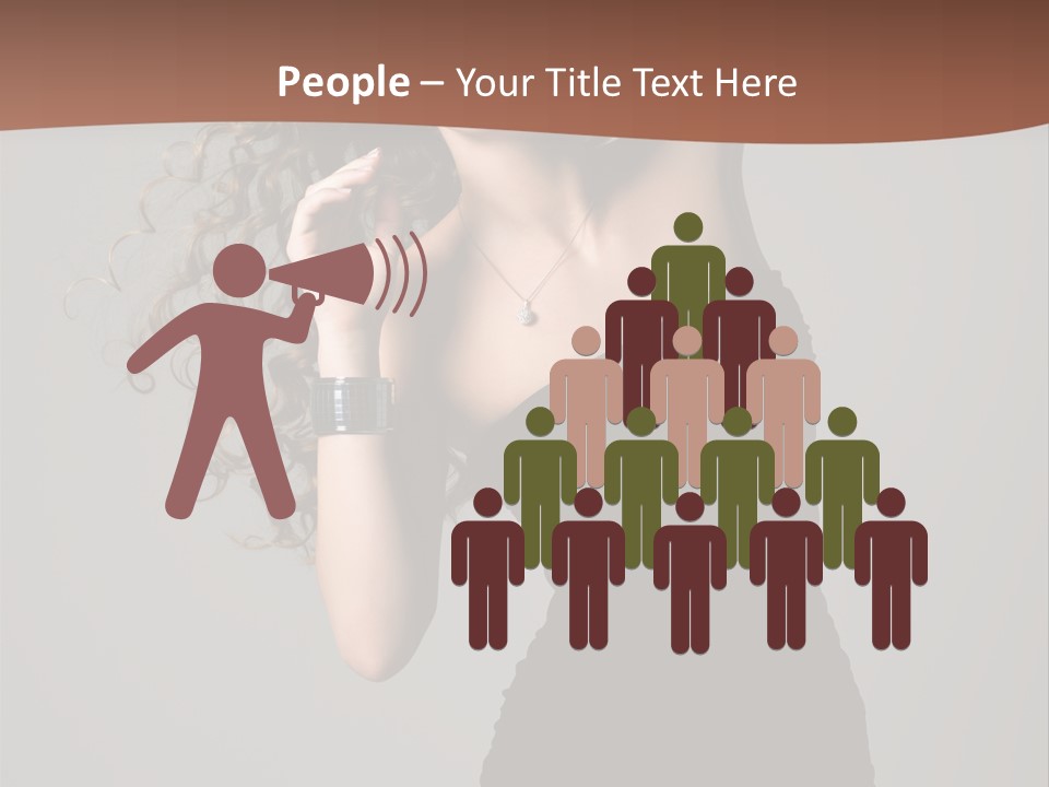 Attractive Girl White PowerPoint Template