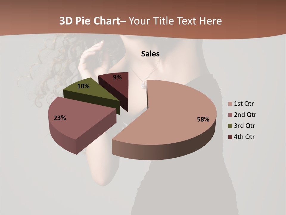 Attractive Girl White PowerPoint Template