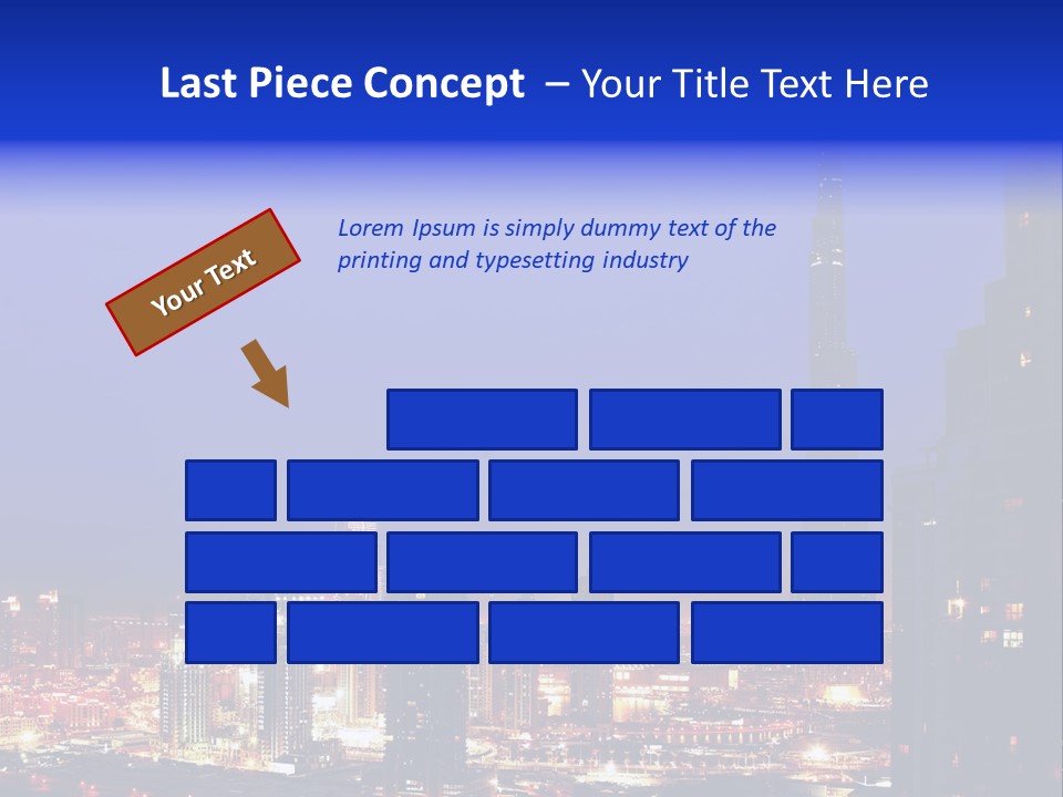 Cityscape High Blue PowerPoint Template