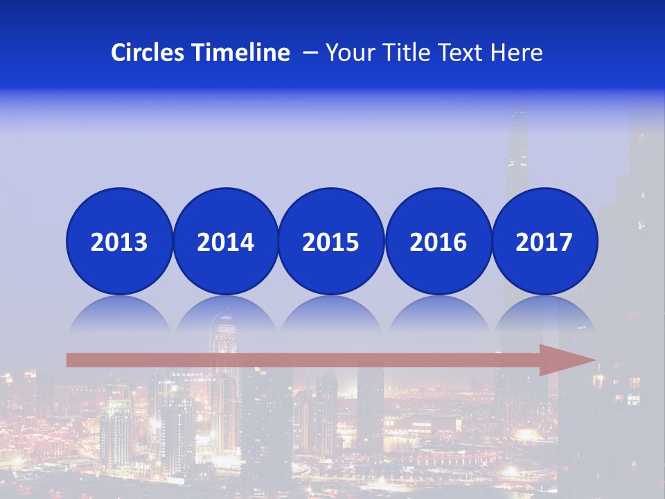 Cityscape High Blue PowerPoint Template