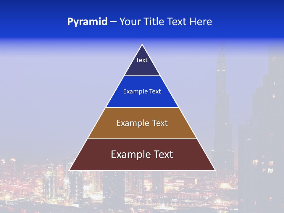 Cityscape High Blue PowerPoint Template