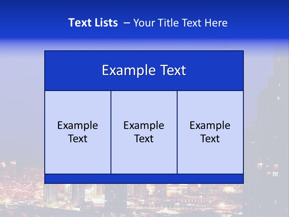 Cityscape High Blue PowerPoint Template
