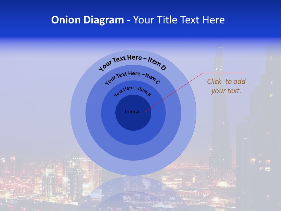 Cityscape High Blue PowerPoint Template