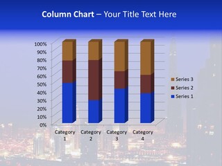 Cityscape High Blue PowerPoint Template