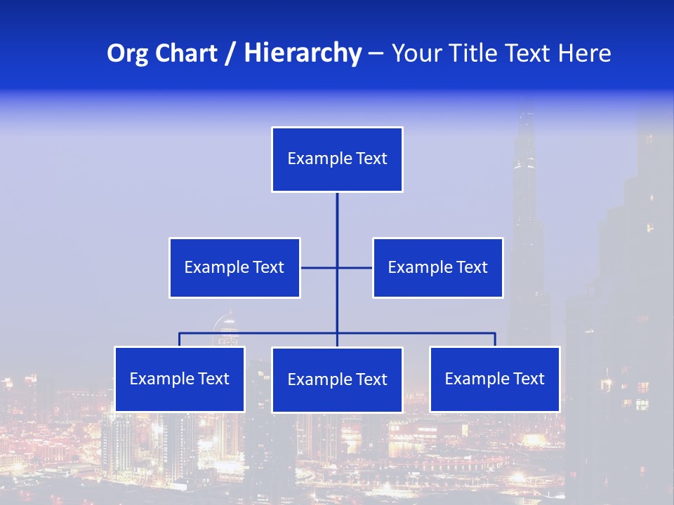 Cityscape High Blue PowerPoint Template