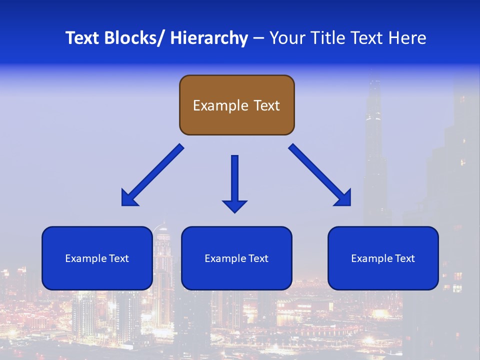 Cityscape High Blue PowerPoint Template
