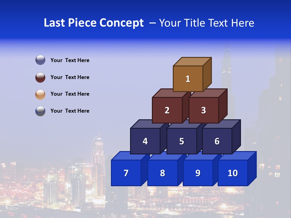 Cityscape High Blue PowerPoint Template