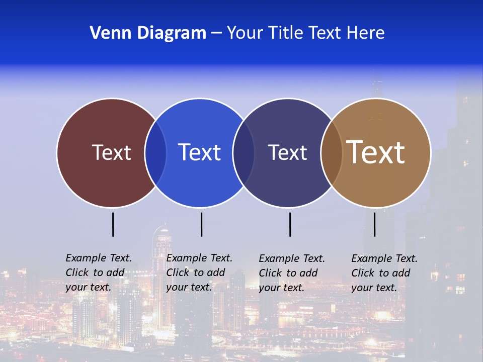 Cityscape High Blue PowerPoint Template