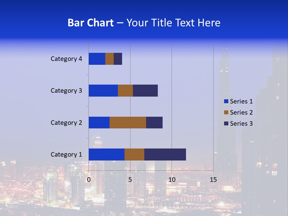 Cityscape High Blue PowerPoint Template
