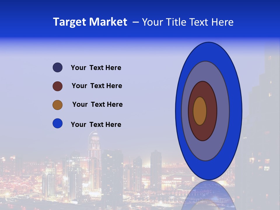 Cityscape High Blue PowerPoint Template