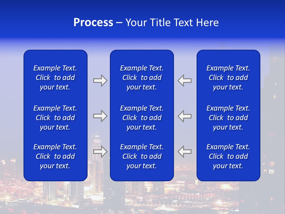 Cityscape High Blue PowerPoint Template