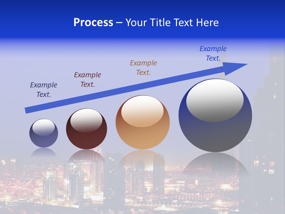 Cityscape High Blue PowerPoint Template