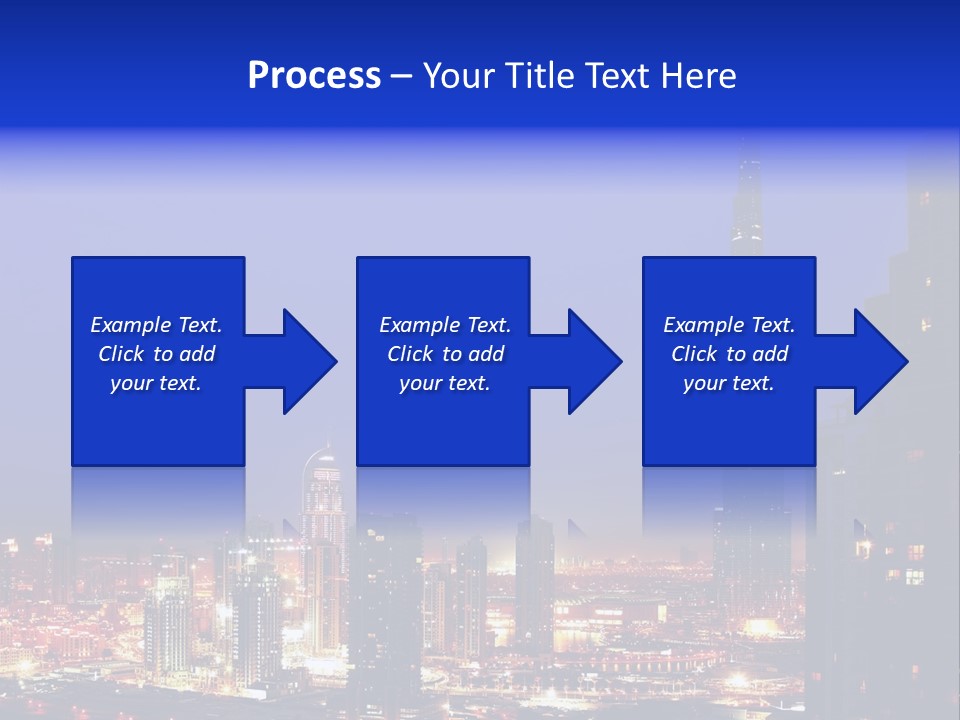Cityscape High Blue PowerPoint Template