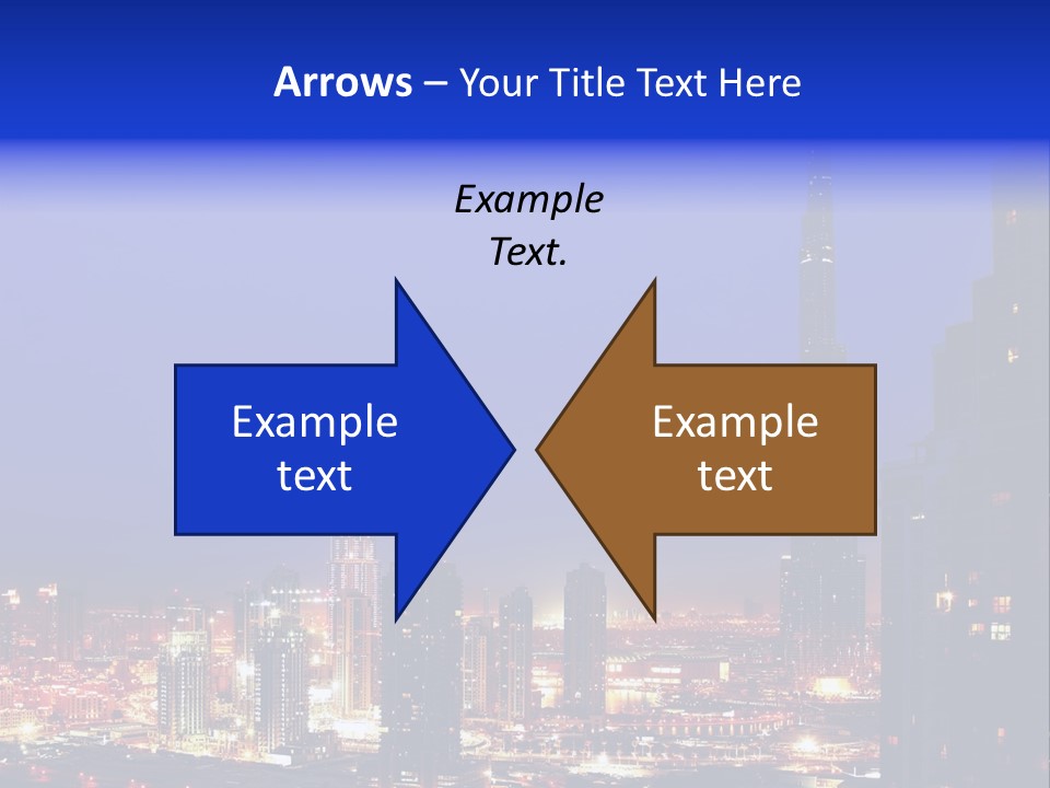 Cityscape High Blue PowerPoint Template