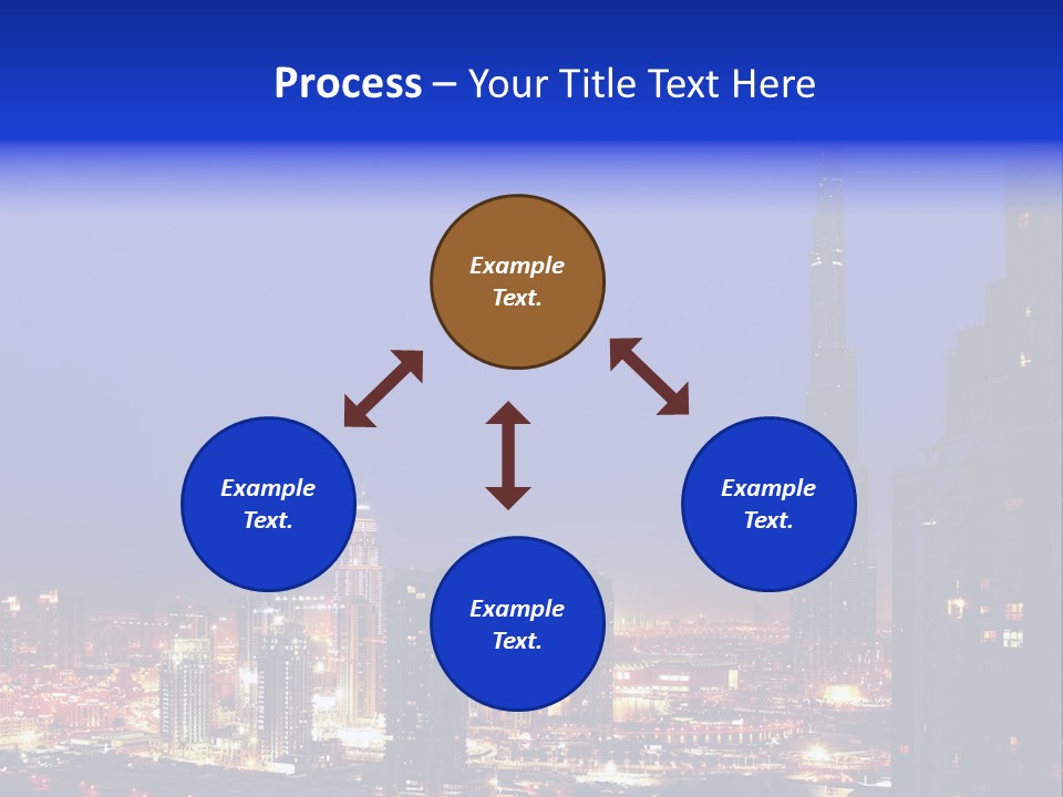 Cityscape High Blue PowerPoint Template