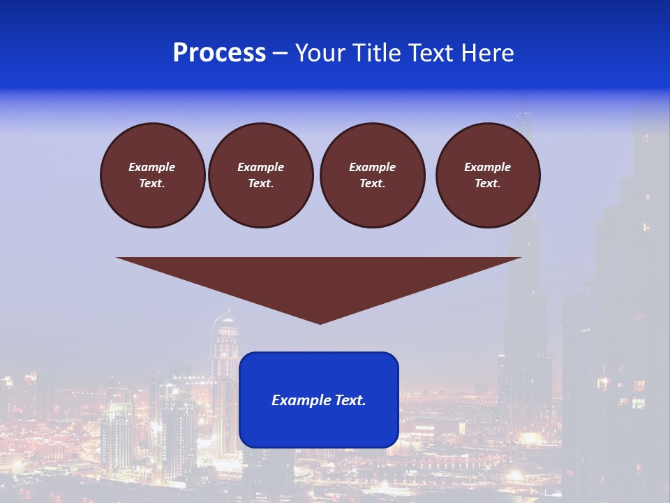 Cityscape High Blue PowerPoint Template