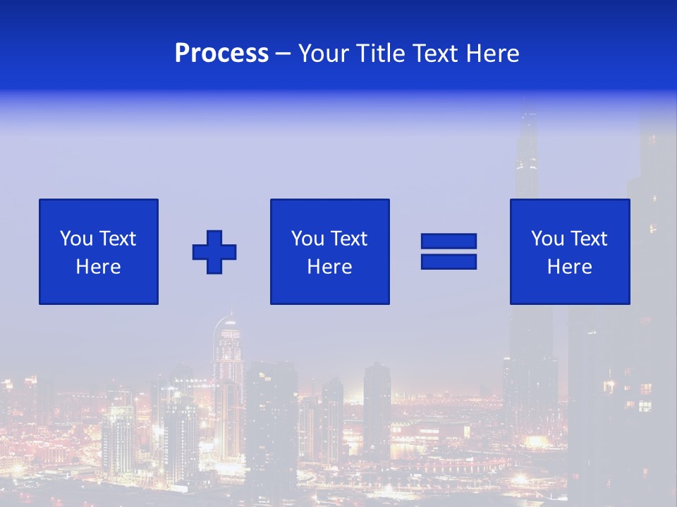 Cityscape High Blue PowerPoint Template