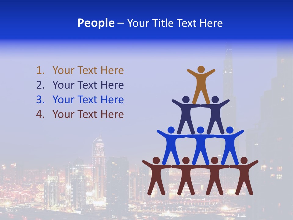 Cityscape High Blue PowerPoint Template