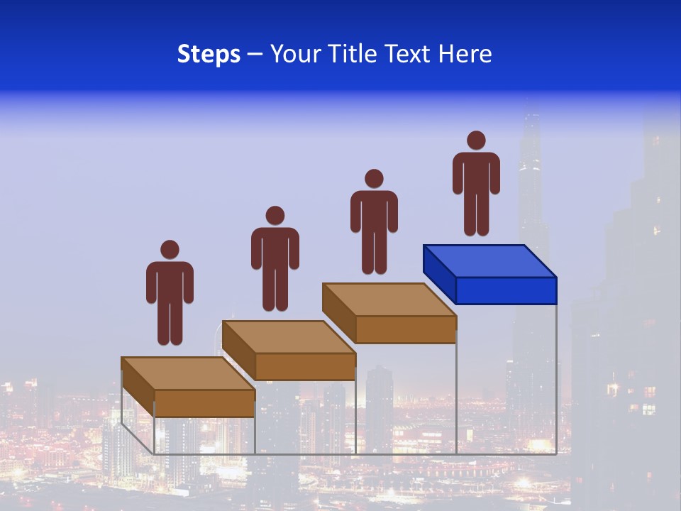 Cityscape High Blue PowerPoint Template