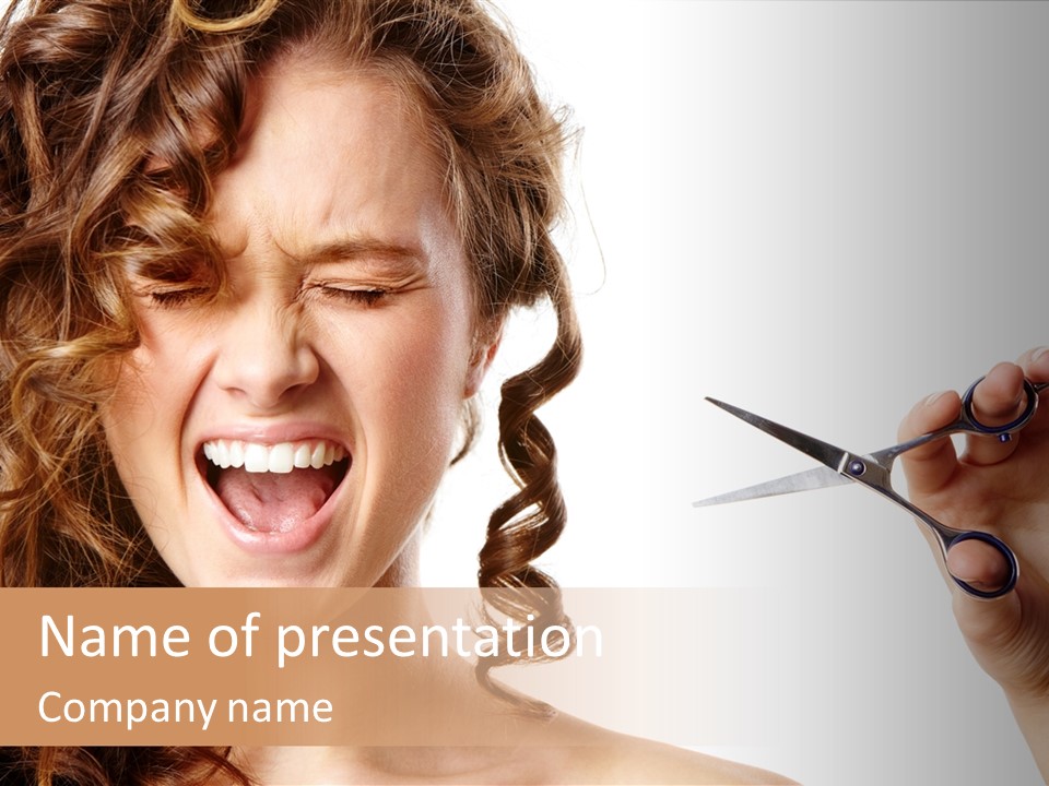 Style Person Screaming PowerPoint Template