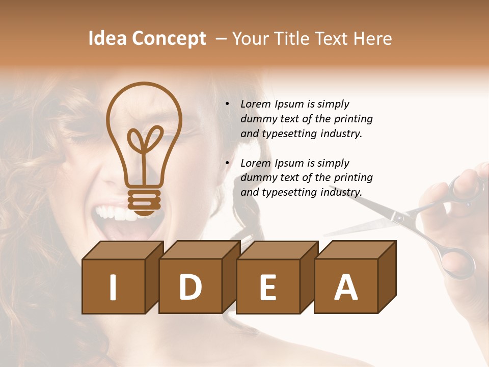 Style Person Screaming PowerPoint Template