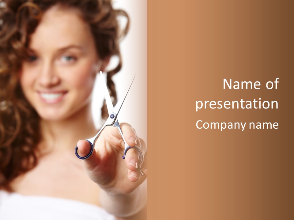 Female Focus Cute PowerPoint Template