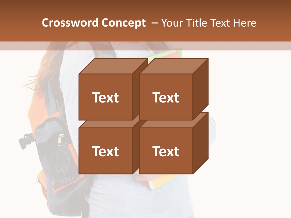 Teenager College Lady PowerPoint Template