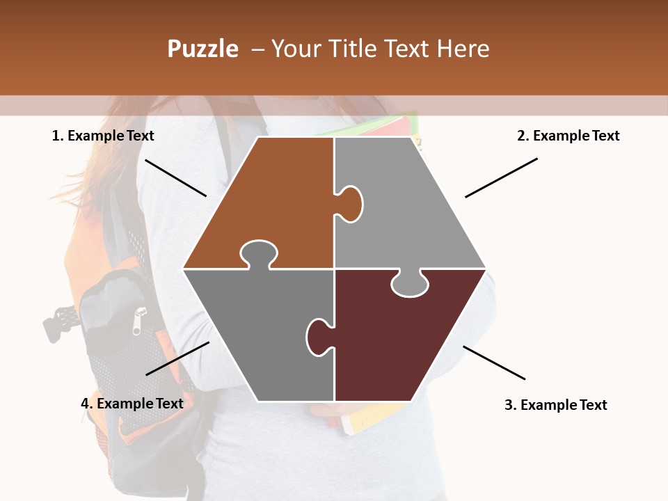 Teenager College Lady PowerPoint Template