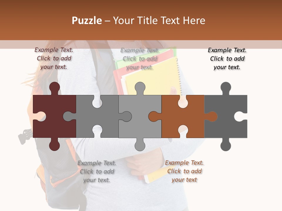 Teenager College Lady PowerPoint Template