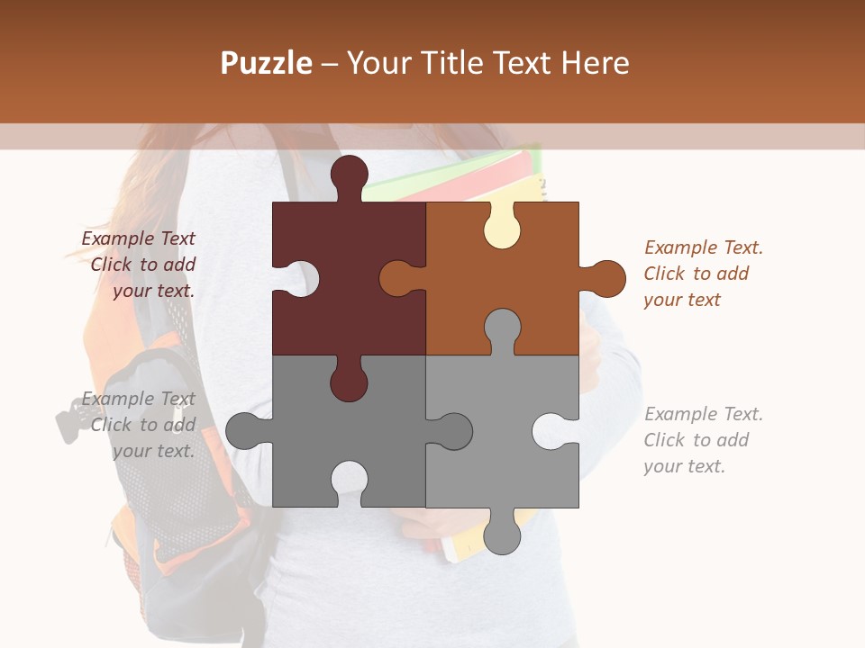 Teenager College Lady PowerPoint Template