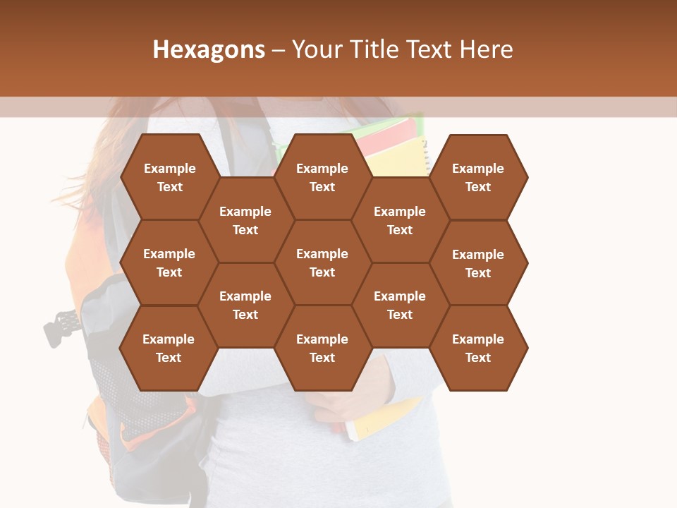 Teenager College Lady PowerPoint Template