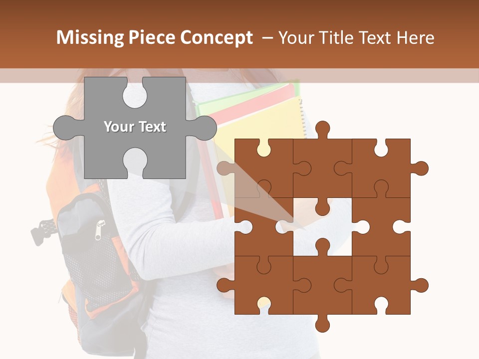 Teenager College Lady PowerPoint Template