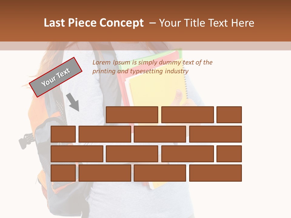 Teenager College Lady PowerPoint Template