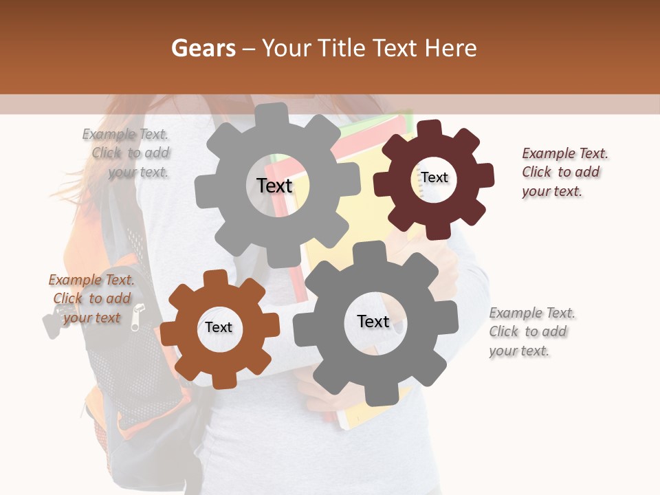 Teenager College Lady PowerPoint Template