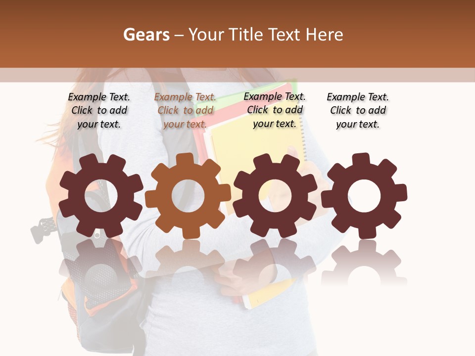 Teenager College Lady PowerPoint Template