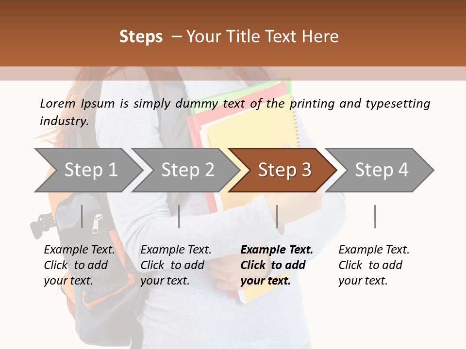 Teenager College Lady PowerPoint Template