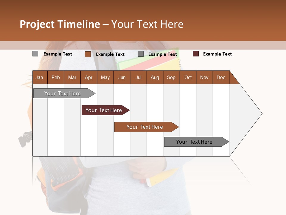 Teenager College Lady PowerPoint Template