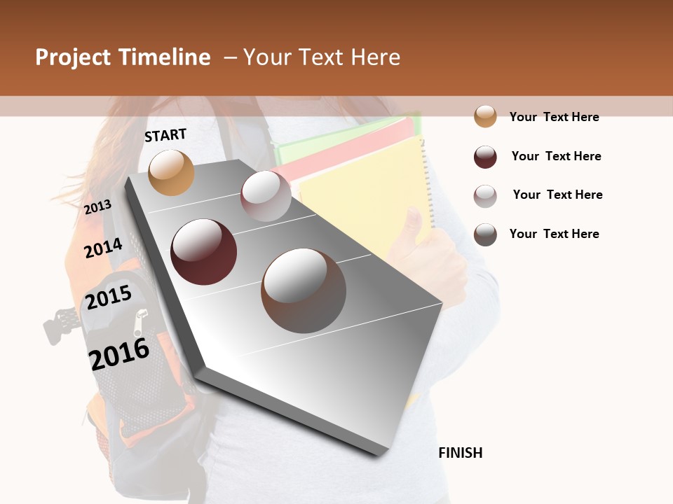 Teenager College Lady PowerPoint Template
