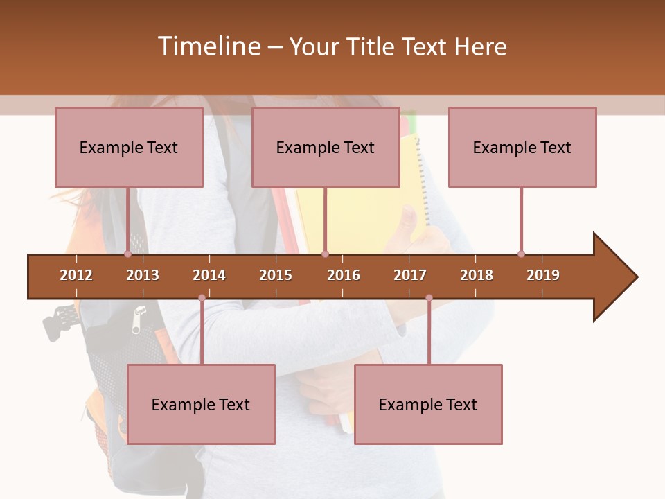 Teenager College Lady PowerPoint Template