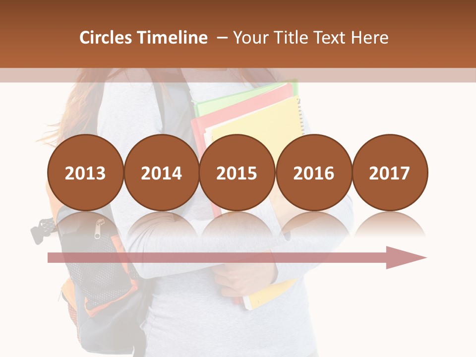 Teenager College Lady PowerPoint Template