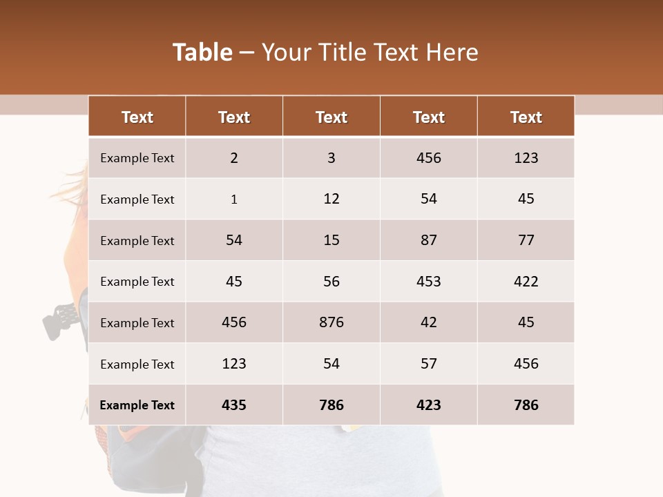 Teenager College Lady PowerPoint Template