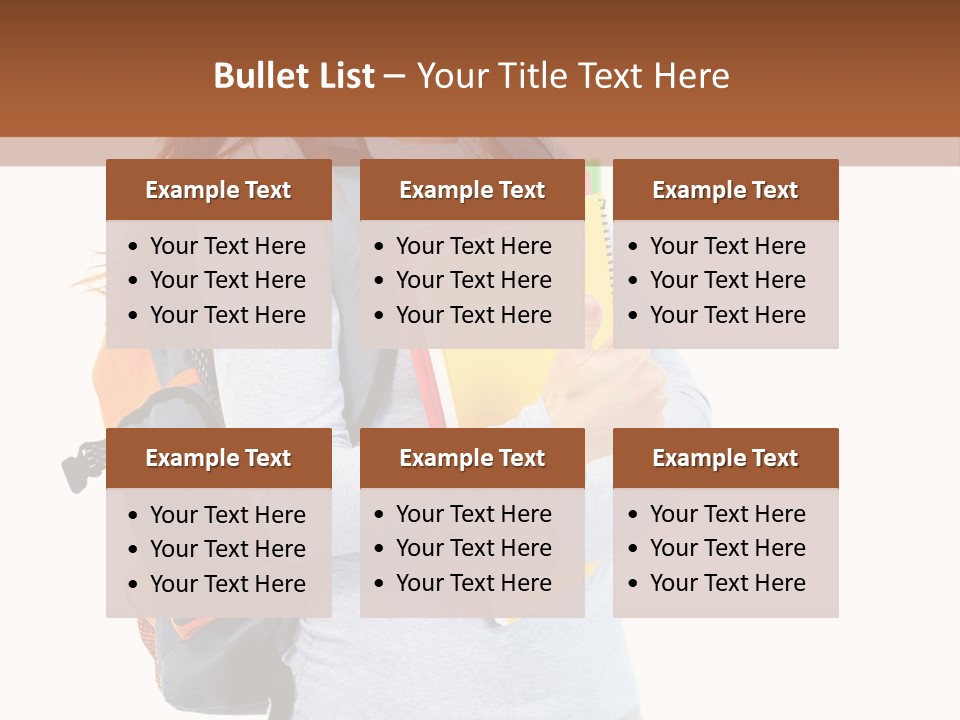 Teenager College Lady PowerPoint Template