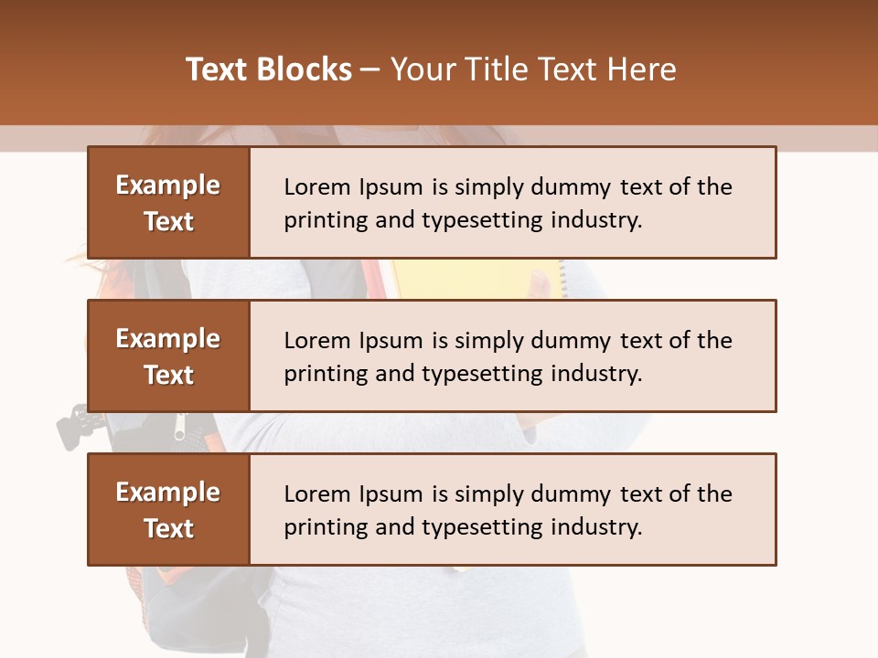 Teenager College Lady PowerPoint Template