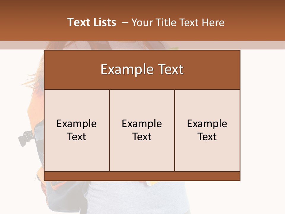 Teenager College Lady PowerPoint Template