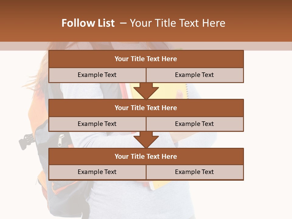 Teenager College Lady PowerPoint Template