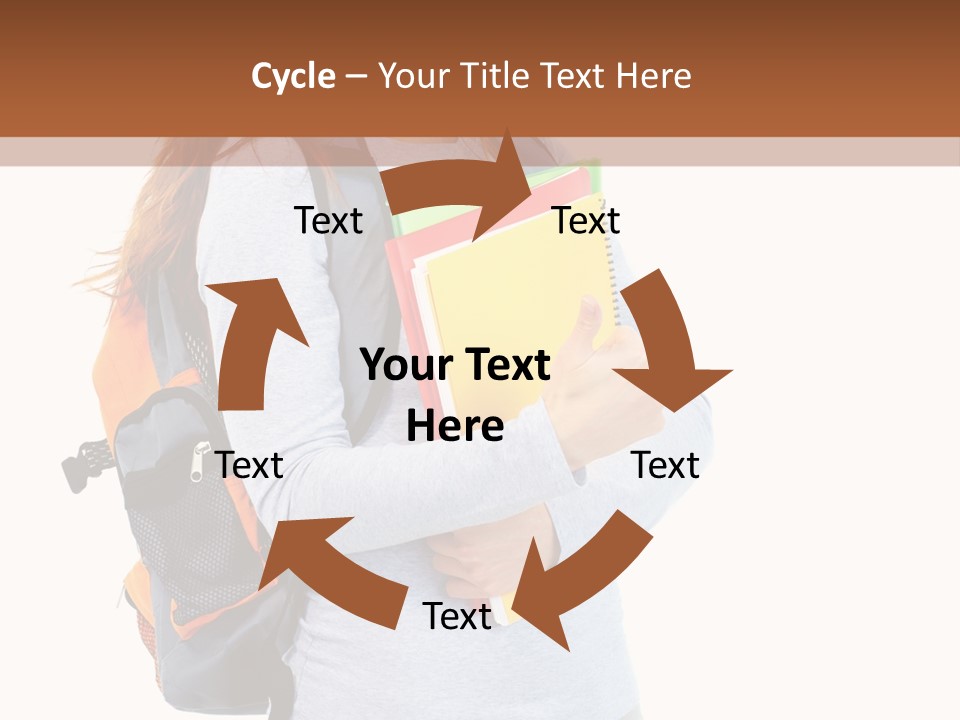Teenager College Lady PowerPoint Template