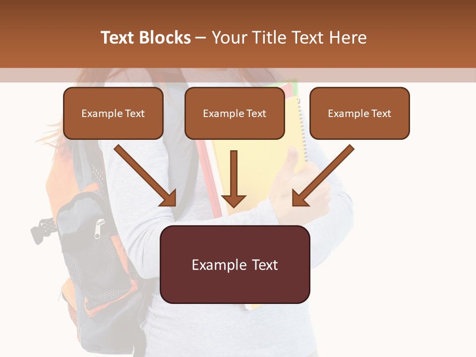 Teenager College Lady PowerPoint Template