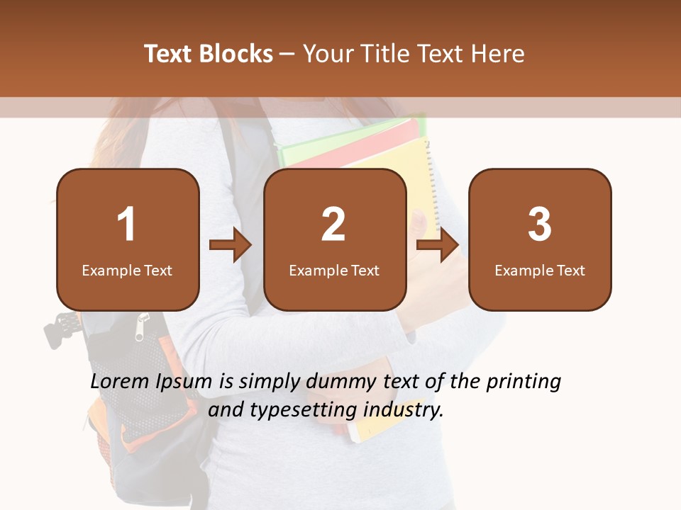 Teenager College Lady PowerPoint Template